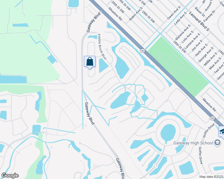 map of restaurants, bars, coffee shops, grocery stores, and more near 12430 Rock Ridge Lane in Fort Myers