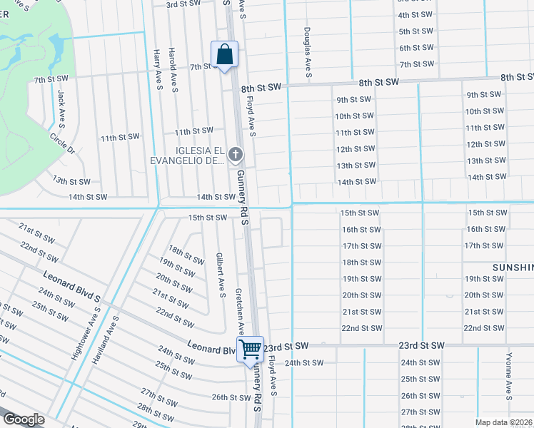map of restaurants, bars, coffee shops, grocery stores, and more near 1510 Ford Avenue South in Lehigh Acres