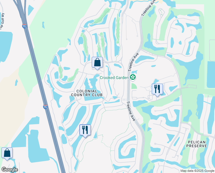 map of restaurants, bars, coffee shops, grocery stores, and more near 9330 Independence Way in Fort Myers
