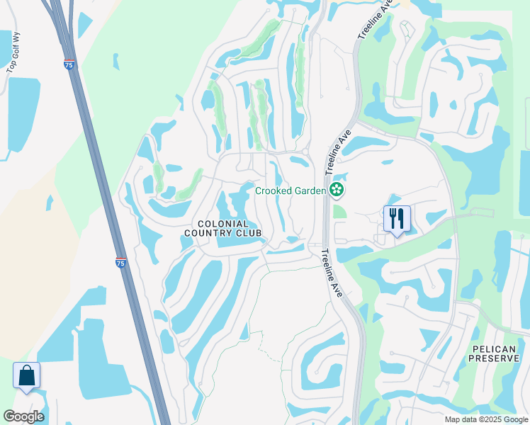 map of restaurants, bars, coffee shops, grocery stores, and more near 9329 Independence Way in Fort Myers