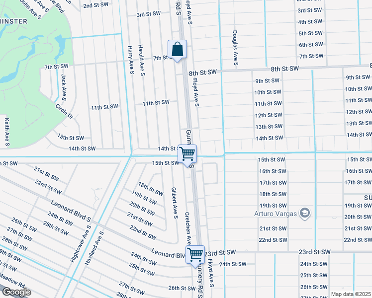 map of restaurants, bars, coffee shops, grocery stores, and more near 1144 Gretchen Avenue South in Lehigh Acres