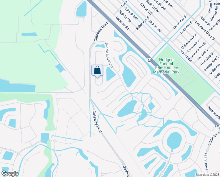map of restaurants, bars, coffee shops, grocery stores, and more near 12426 Muddy Creek Lane in Fort Myers