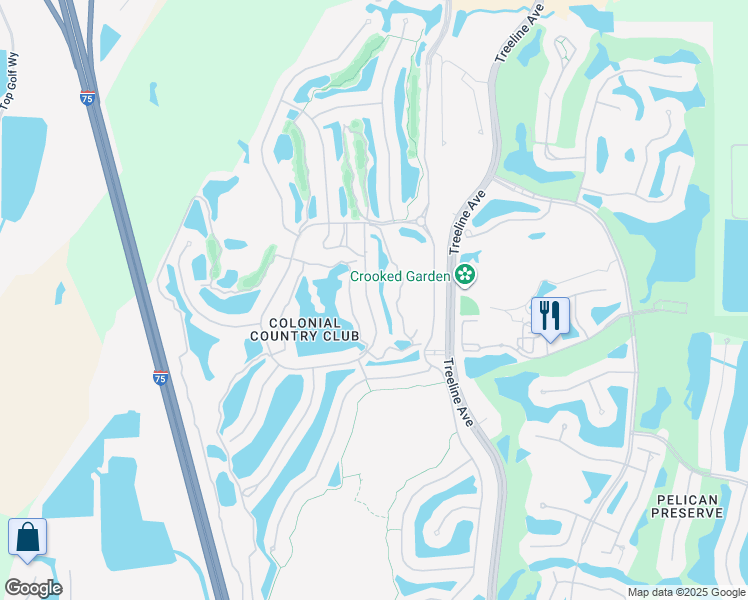 map of restaurants, bars, coffee shops, grocery stores, and more near 9330 Independence Way in Fort Myers