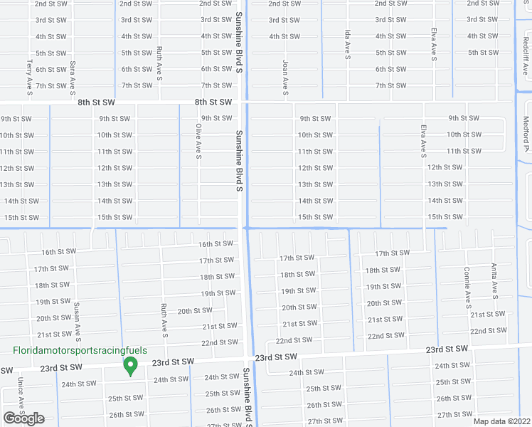 map of restaurants, bars, coffee shops, grocery stores, and more near 3012 15th Street Southwest in Lehigh Acres