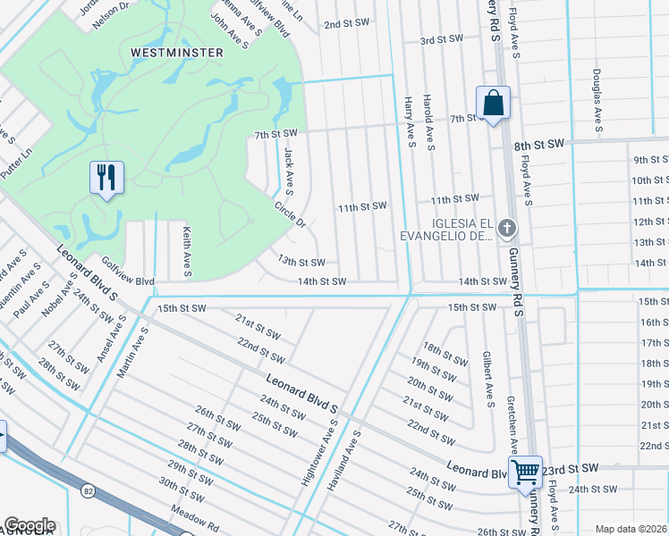 map of restaurants, bars, coffee shops, grocery stores, and more near 4701 13th Street Southwest in Lehigh Acres