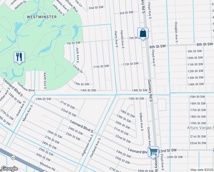 map of restaurants, bars, coffee shops, grocery stores, and more near 1139 Homer Avenue South in Lehigh Acres