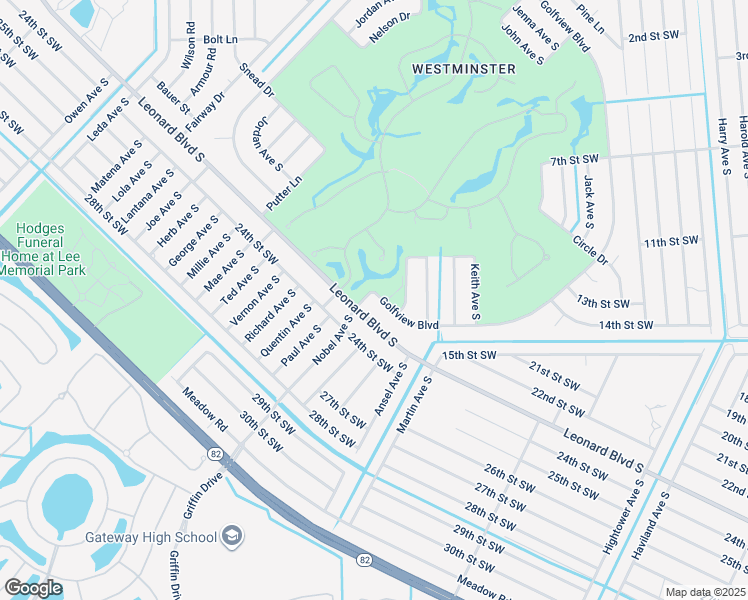 map of restaurants, bars, coffee shops, grocery stores, and more near 2259 Berkley Way in Lehigh Acres
