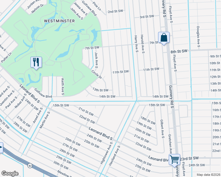 map of restaurants, bars, coffee shops, grocery stores, and more near 1121 Ivan Avenue South in Lehigh Acres