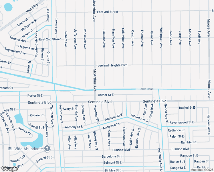 map of restaurants, bars, coffee shops, grocery stores, and more near 8 Jackson Avenue in Lehigh Acres