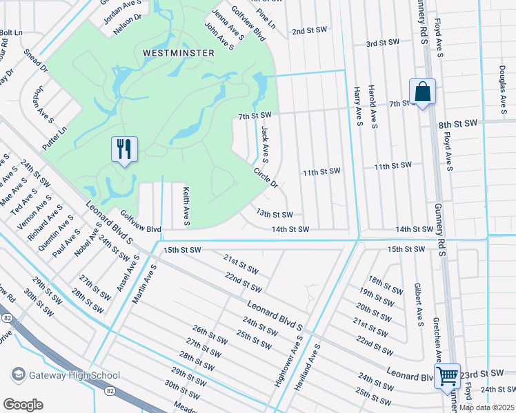 map of restaurants, bars, coffee shops, grocery stores, and more near 4735 Golfview Boulevard in Lehigh Acres