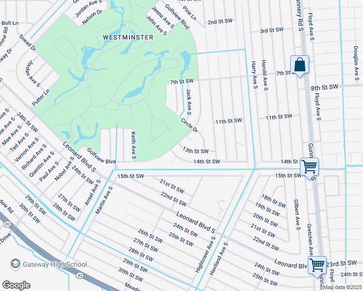 map of restaurants, bars, coffee shops, grocery stores, and more near 4735 Golfview Boulevard in Lehigh Acres