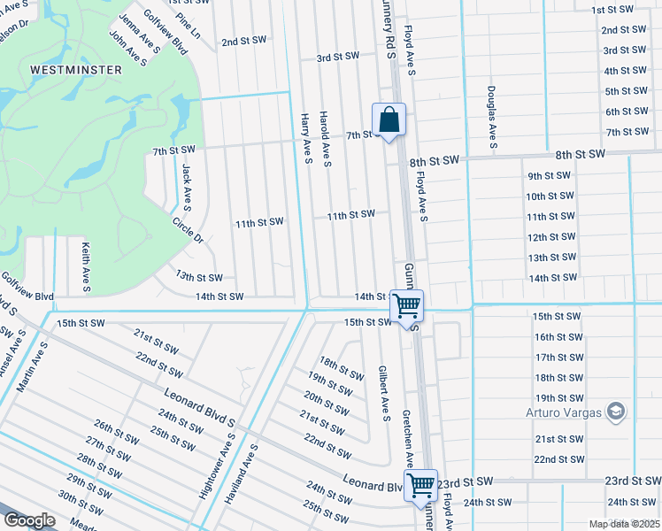 map of restaurants, bars, coffee shops, grocery stores, and more near 1126 Harold Avenue South in Lehigh Acres
