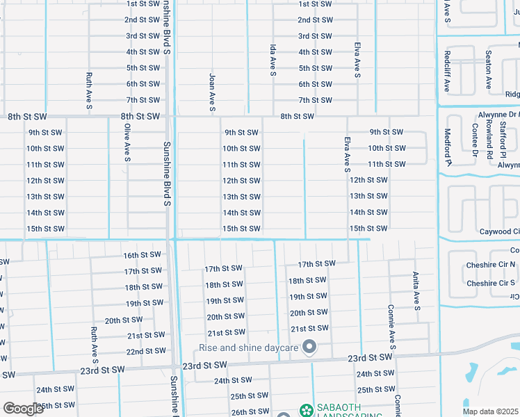 map of restaurants, bars, coffee shops, grocery stores, and more near 2900 14th Street Southwest in Lehigh Acres