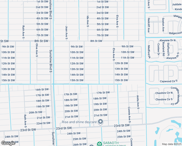 map of restaurants, bars, coffee shops, grocery stores, and more near 2810 14th Street Southwest in Lehigh Acres
