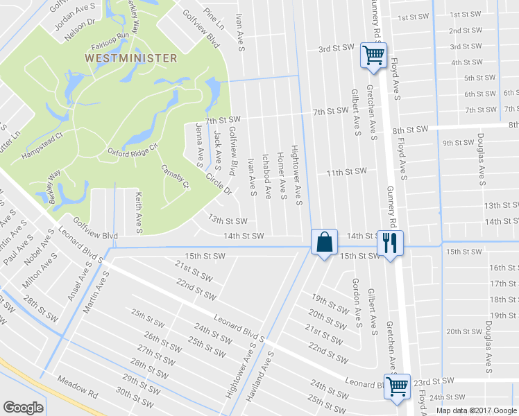 map of restaurants, bars, coffee shops, grocery stores, and more near 1121 Ivan Avenue South in Lehigh Acres