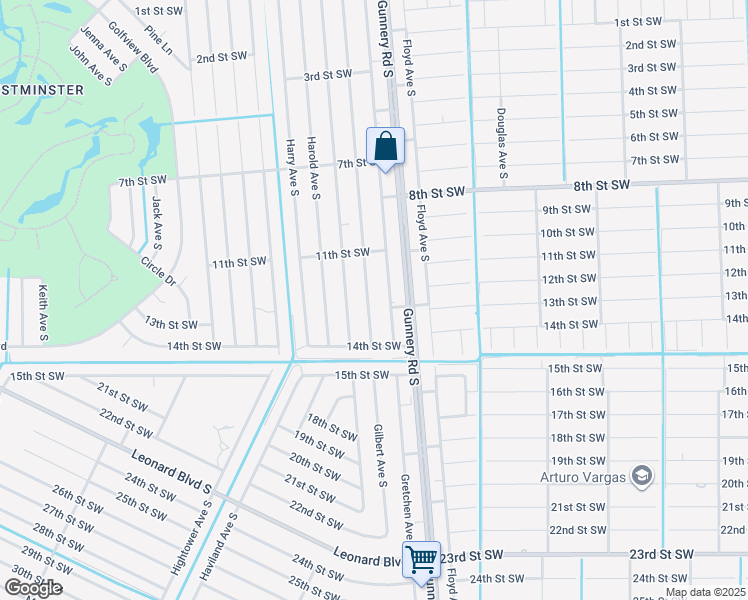 map of restaurants, bars, coffee shops, grocery stores, and more near 1125 Gordon Avenue South in Lehigh Acres