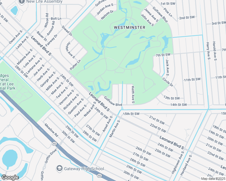 map of restaurants, bars, coffee shops, grocery stores, and more near 2211 Kendall Avenue South in Lehigh Acres