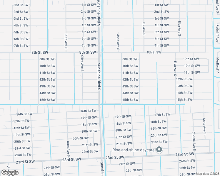 map of restaurants, bars, coffee shops, grocery stores, and more near 3013 13th Street Southwest in Lehigh Acres