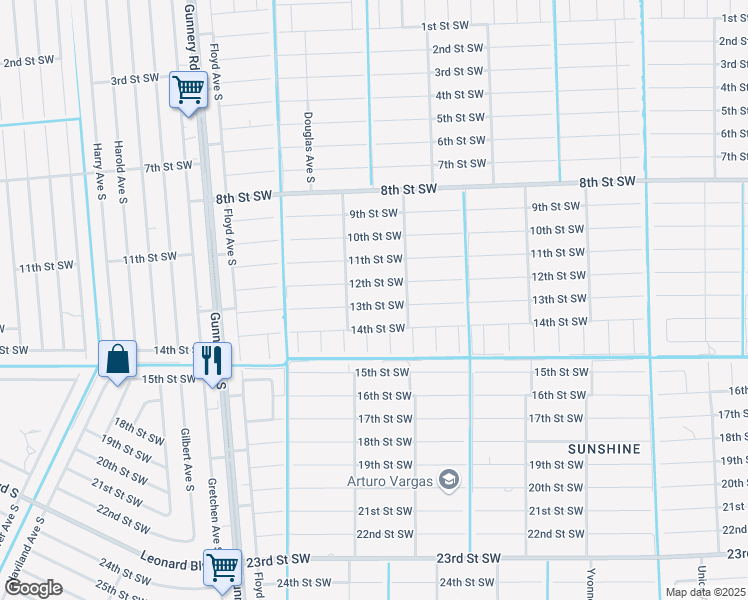 map of restaurants, bars, coffee shops, grocery stores, and more near 4110 13th Street Southwest in Lehigh Acres