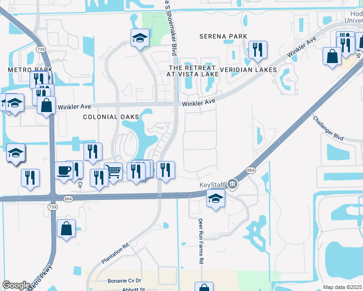map of restaurants, bars, coffee shops, grocery stores, and more near 4264 Lemongrass Drive in Fort Myers