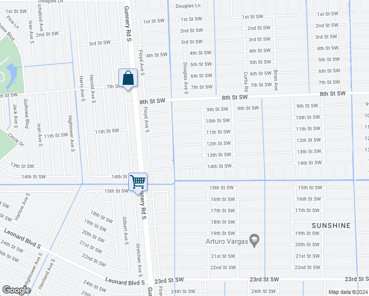 map of restaurants, bars, coffee shops, grocery stores, and more near 4213 12th Street Southwest in Lehigh Acres