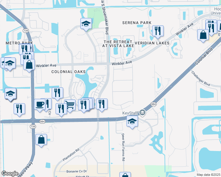 map of restaurants, bars, coffee shops, grocery stores, and more near 4264 Lemongrass Drive in Fort Myers