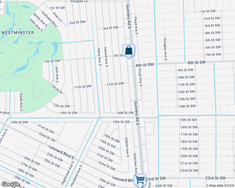 map of restaurants, bars, coffee shops, grocery stores, and more near 1125 Gordon Avenue South in Lehigh Acres
