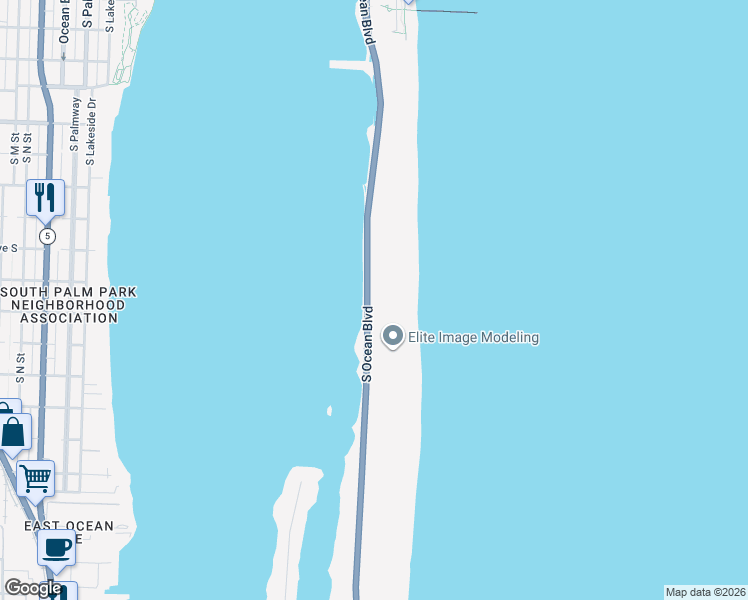 map of restaurants, bars, coffee shops, grocery stores, and more near 3300 Florida A1A in Palm Beach