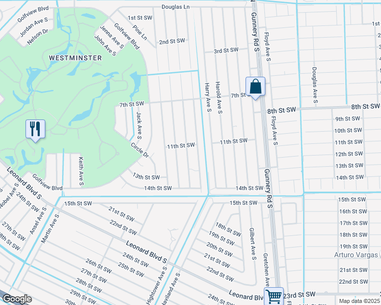 map of restaurants, bars, coffee shops, grocery stores, and more near 1107 Homer Avenue South in Lehigh Acres