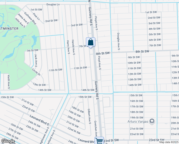 map of restaurants, bars, coffee shops, grocery stores, and more near 1100 Gunnery Road South in Lehigh Acres
