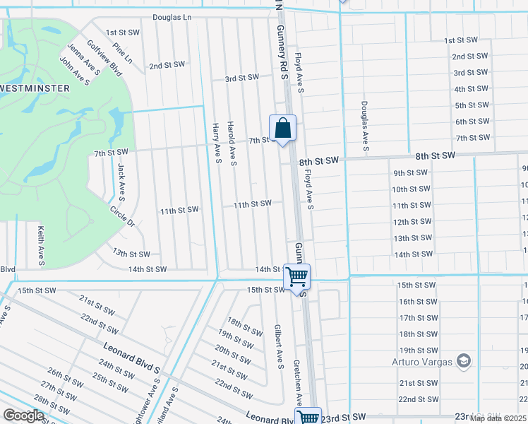 map of restaurants, bars, coffee shops, grocery stores, and more near 1104 Gilbert Avenue South in Lehigh Acres