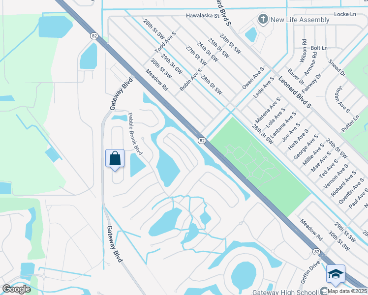 map of restaurants, bars, coffee shops, grocery stores, and more near 12712 Stone Tower Loop in Fort Myers