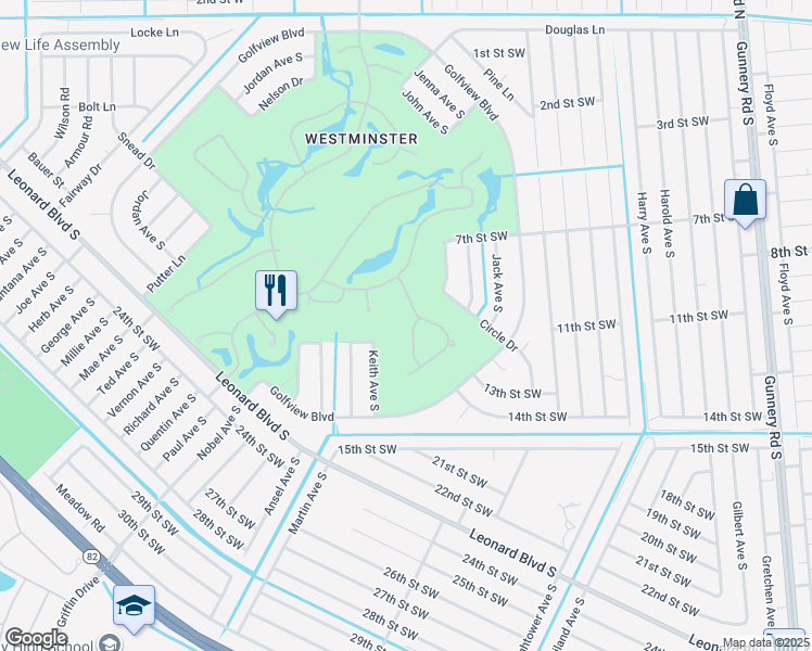 map of restaurants, bars, coffee shops, grocery stores, and more near 2252 Granby Dr in Lehigh Acres
