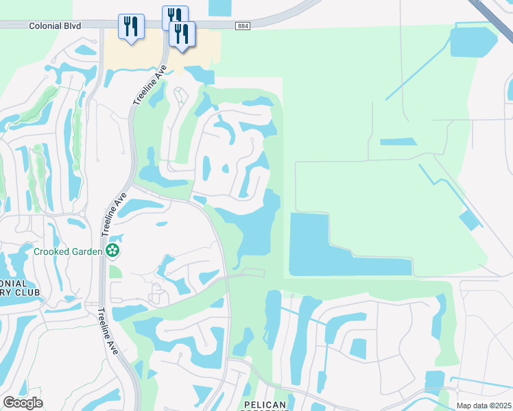 map of restaurants, bars, coffee shops, grocery stores, and more near 10730 Ravenna Way in Fort Myers