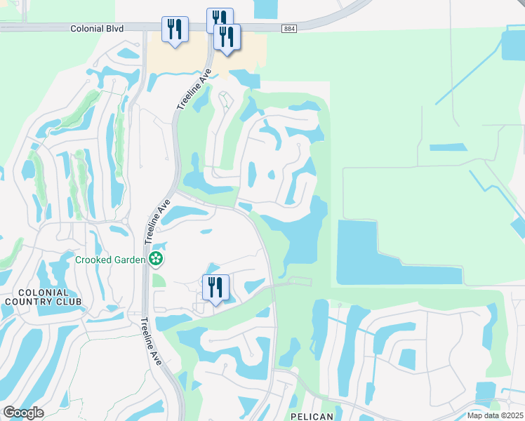 map of restaurants, bars, coffee shops, grocery stores, and more near 10720 Ravenna Way in Fort Myers
