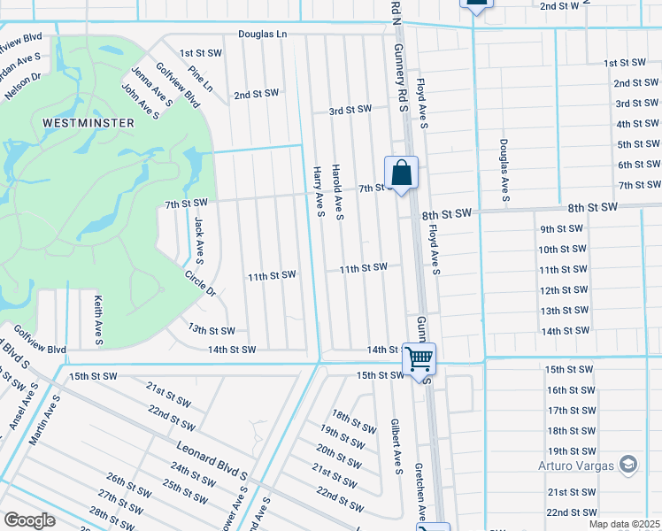 map of restaurants, bars, coffee shops, grocery stores, and more near 1100 Harold Avenue South in Lehigh Acres