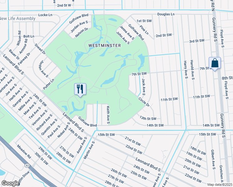 map of restaurants, bars, coffee shops, grocery stores, and more near 2209 Carnaby Court in Lehigh Acres