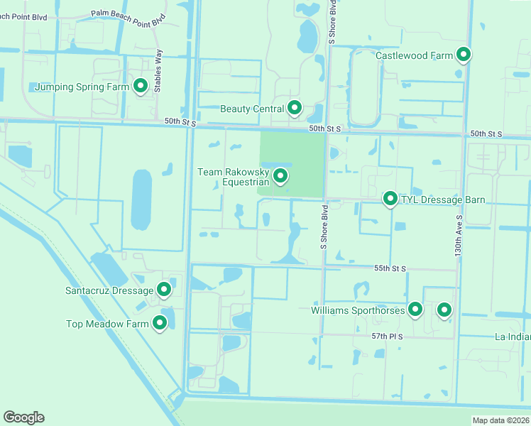 map of restaurants, bars, coffee shops, grocery stores, and more near 13710 52nd Place South in Wellington