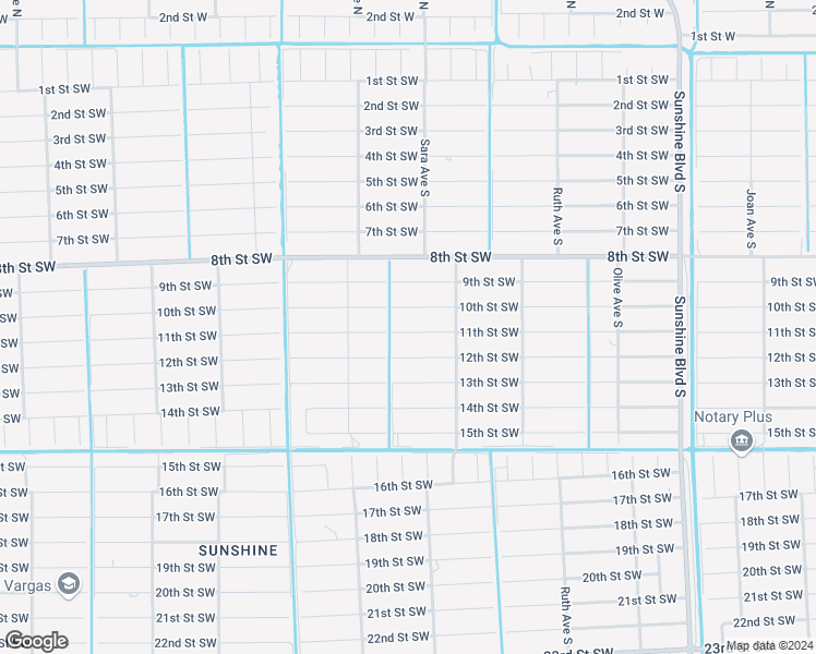 map of restaurants, bars, coffee shops, grocery stores, and more near 3414 11th Street Southwest in Lehigh Acres