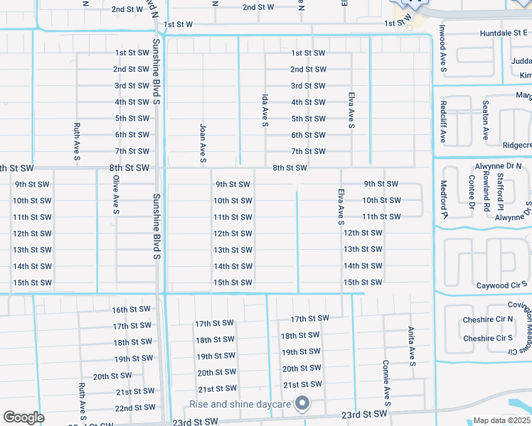 map of restaurants, bars, coffee shops, grocery stores, and more near 2814 11th Street Southwest in Lehigh Acres