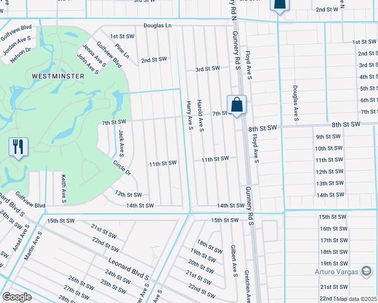 map of restaurants, bars, coffee shops, grocery stores, and more near 736 Harry Avenue South in Lehigh Acres