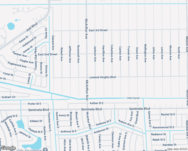 map of restaurants, bars, coffee shops, grocery stores, and more near 102 Jackson Avenue in Lehigh Acres