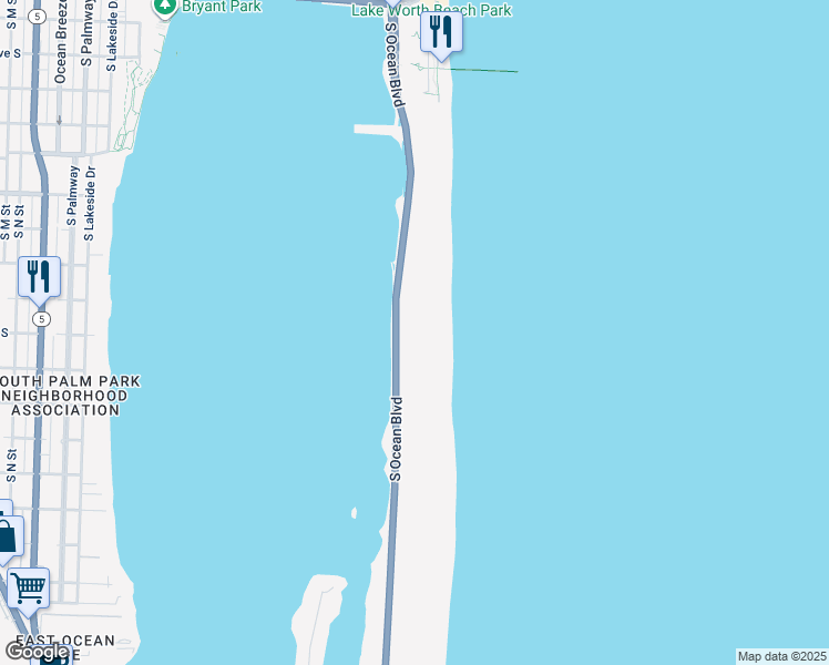 map of restaurants, bars, coffee shops, grocery stores, and more near 3200 Florida A1A in Palm Beach