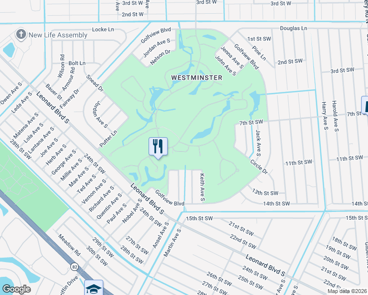 map of restaurants, bars, coffee shops, grocery stores, and more near 2012 Oxford Ridge Circle in Lehigh Acres