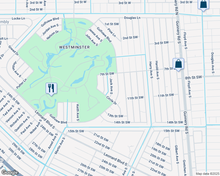 map of restaurants, bars, coffee shops, grocery stores, and more near 724 Jack Avenue South in Lehigh Acres