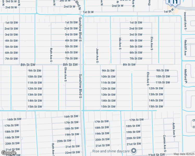 map of restaurants, bars, coffee shops, grocery stores, and more near 3019 10th Street Southwest in Lehigh Acres