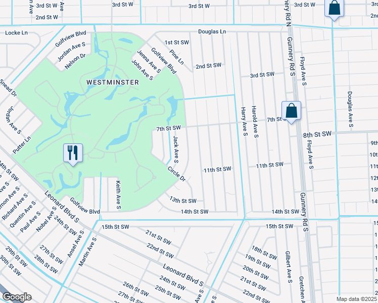 map of restaurants, bars, coffee shops, grocery stores, and more near 4557 Golfview Boulevard in Lehigh Acres
