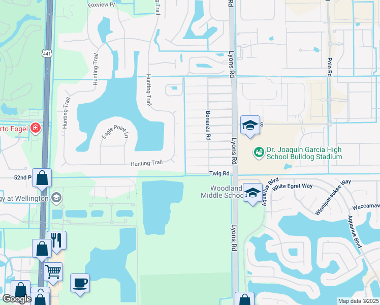 map of restaurants, bars, coffee shops, grocery stores, and more near 9220 Artist Place in Lake Worth