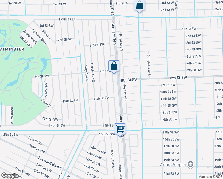 map of restaurants, bars, coffee shops, grocery stores, and more near 734 Gretchen Avenue South in Lehigh Acres