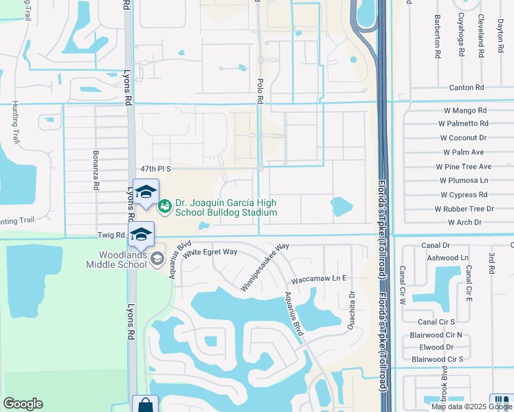 map of restaurants, bars, coffee shops, grocery stores, and more near 5041 Beland Drive in Lake Worth